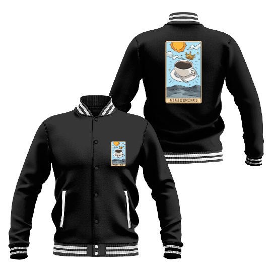 Tarot Card Reader Hot Coffee Drinker Caffeine Baseball Jackets
