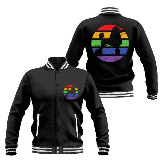 poodle proud proudle pride rainbow dog dogmonth Baseball Jackets