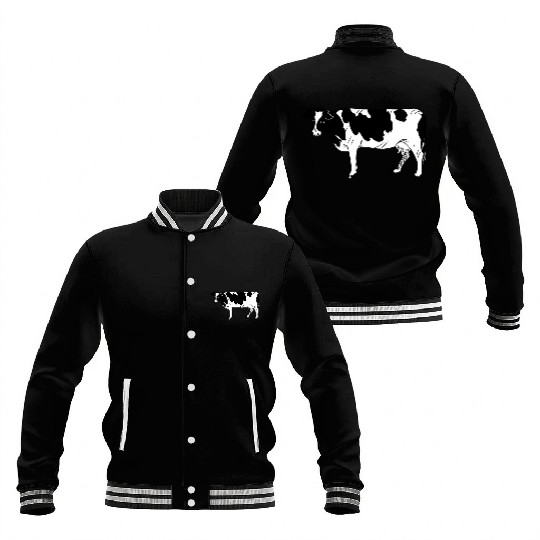 Black-and-white cow Baseball Jackets