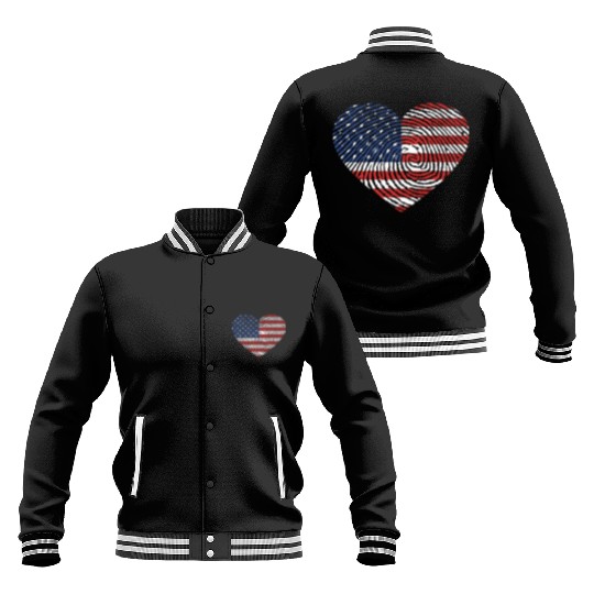 4th Of July I Love America Baseball Jackets