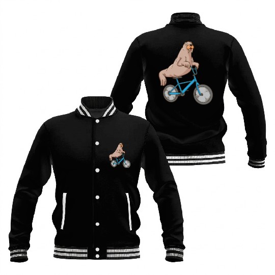 Harp Seal Lover Ocean Bicycle Riding Sea Lion Seal Baseball Jackets