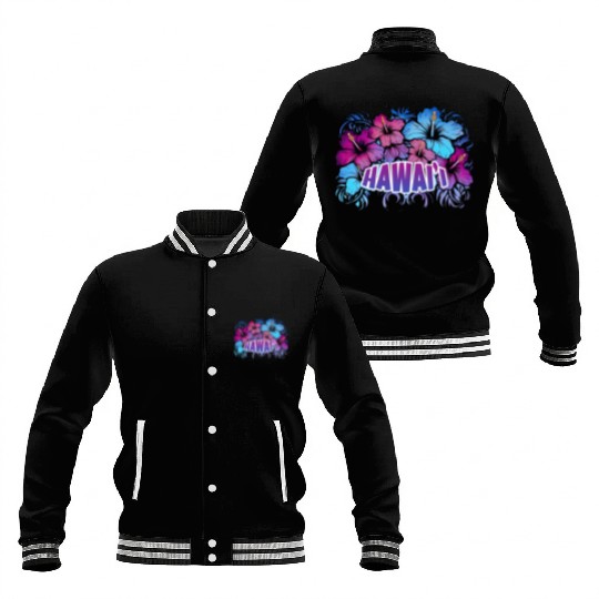 Hawaii Hibiscus Flower - Tropical Island Beauty Baseball Jackets