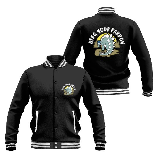 Dinosaur T For Stegosaurus Baseball Jackets