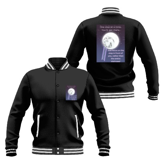Full Moon Inspirational Quote Poster Baseball Jackets