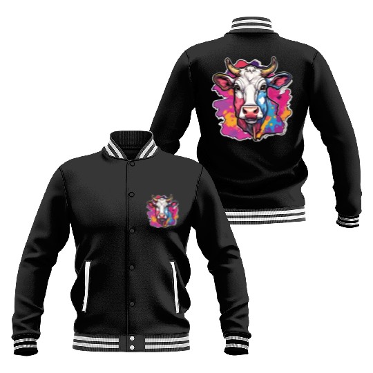 Cow Cows Cow Head Agriculture Farmer Baseball Jackets