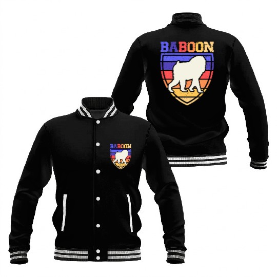 Baboon Monkey Lover Wildlife Animal Zookeeper Baseball Jackets