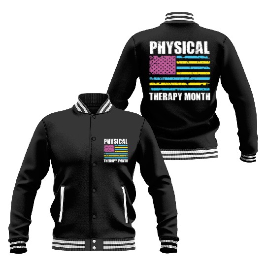USA Flag PT PTA Physical Therapy Gift Physical Baseball Jackets