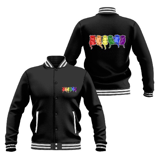 LGBT+ Flag Otter Design for proud LGBT+ People Baseball Jackets