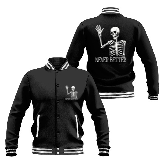 Funny Halloween Skull Baseball Jackets | Sarcastic Dead Inside