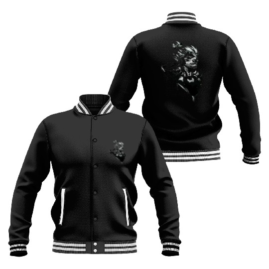 Monochrome Street Fighter: Akuma's Knightly FanAr Baseball Jackets