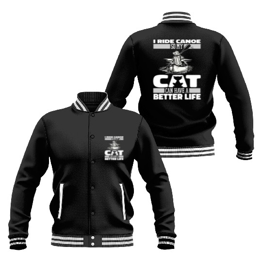 Canoe Canoeing Canoeist Cat Baseball Jackets