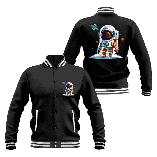 Astronaut Explore on Space Baseball Jackets