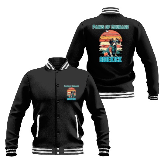 Courageous Canine Companion Baseball Jackets