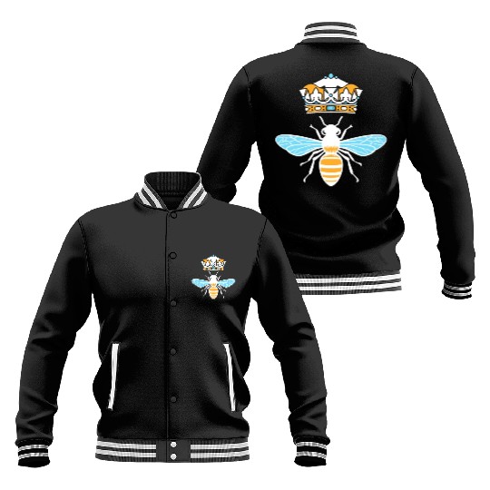 Queen Bee Crown Women Hive Beekeeping Bee Women Baseball Jackets
