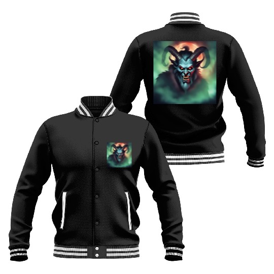 Krampus in Green Fog Baseball Jackets