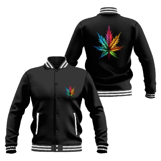 Spectrum Splendor: The Vivid Leaf Baseball Jackets