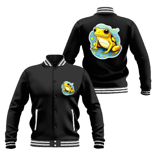 Golden Poison Frog Illustration Baseball Jackets