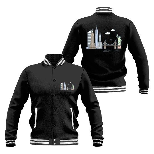 New York City SKYLINE Baseball Jackets