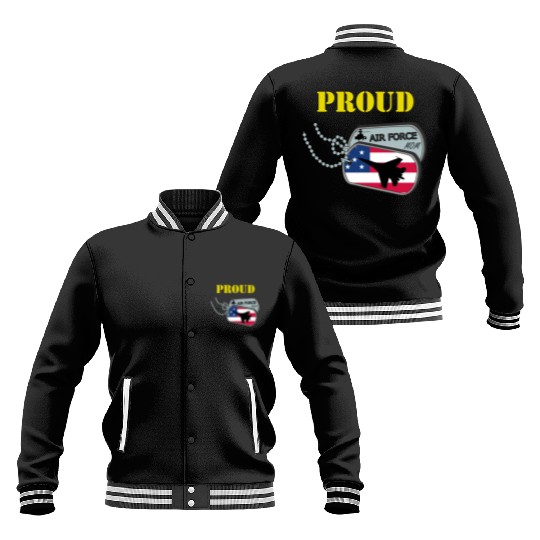 Proud Air Force Mom Baseball Jackets