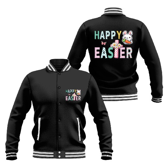 Blossom & Bunny: Easter Celebration Delight! Baseball Jackets
