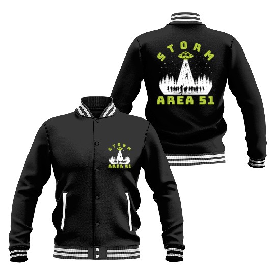 Alien Hunter Storm Area 51 Meme Baseball Jackets