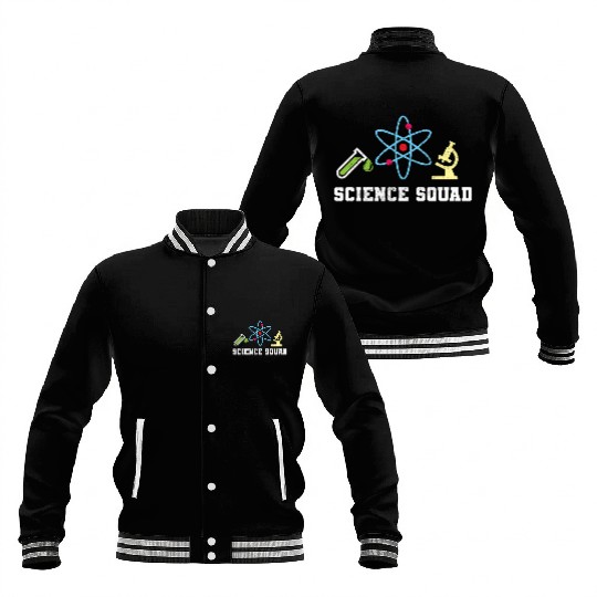 Science Squad Physics Teacher Baseball Jackets