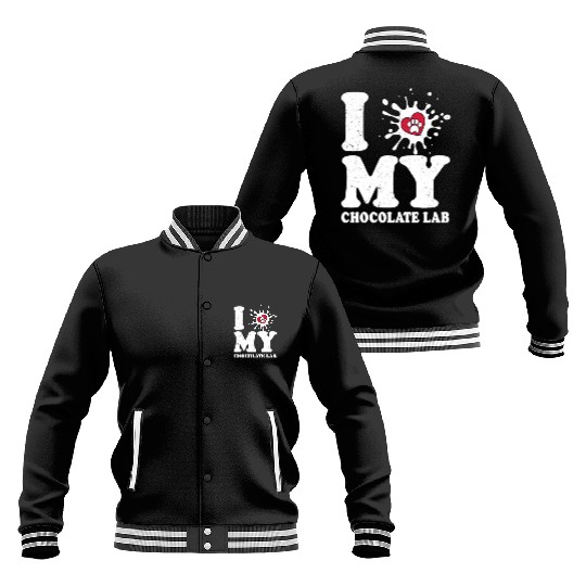 I Love My Chocolate Lab Labrador Retriever Owner Baseball Jackets