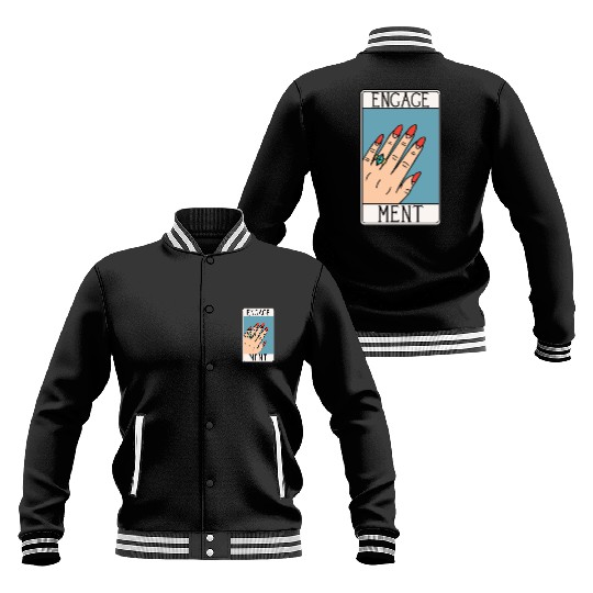 Engagement - Engaged Tarot Card - Wedding Proposal Baseball Jackets