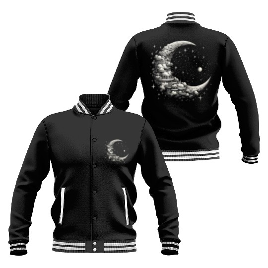 Cool Full Moon - Solar Eclipse, Moon Phases Total Baseball Jackets