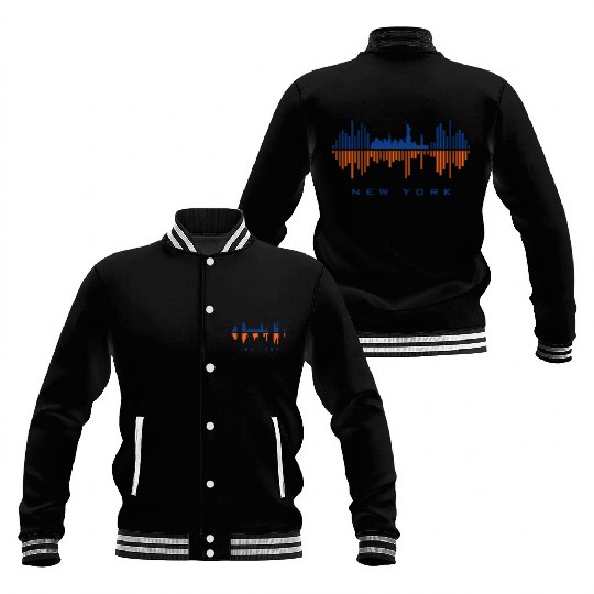 New York City Sound Waves Baseball Jackets