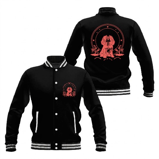Cavalier King Charles Spaniel Celestial Tarot Card Baseball Jackets