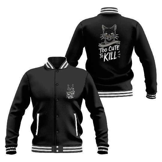Gothic Emo Cat Design For Cat Lovers And Baseball Jackets