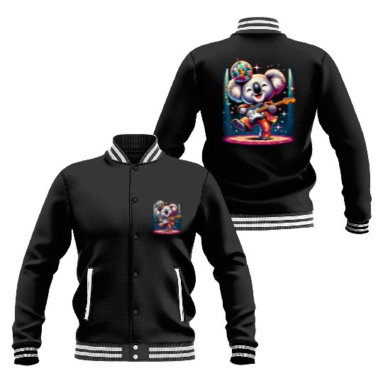 Disco Ball Guitar Koala Baseball Jackets