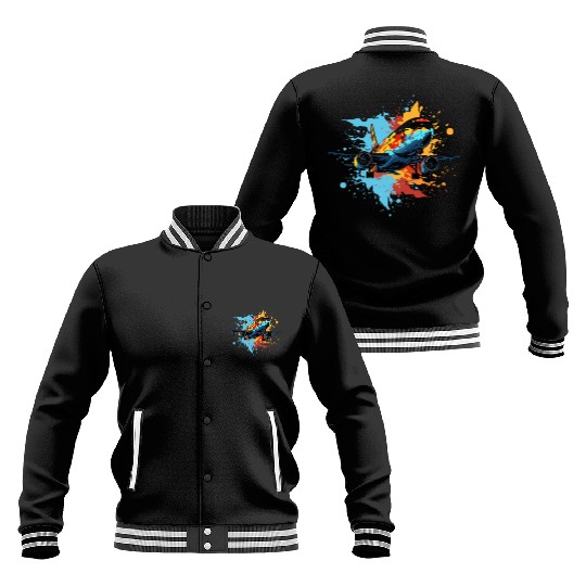 Aircraft Graffiti Baseball Jackets