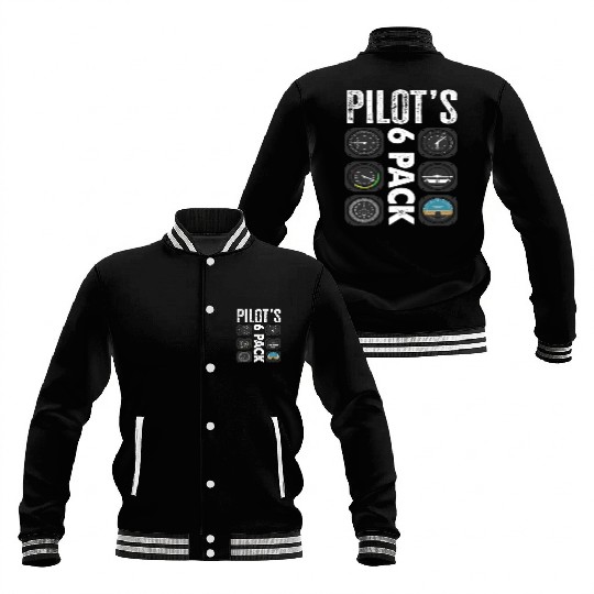 Pilots 6 Pack Funny Pilot Baseball Jackets