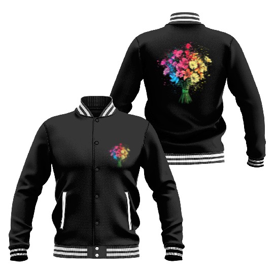 Flower Nature Art Graphic Baseball Jackets