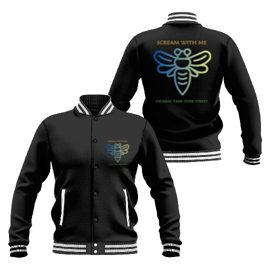 Wildlife Animal Lover Gift Fascinating Cicada-Art Baseball Jackets