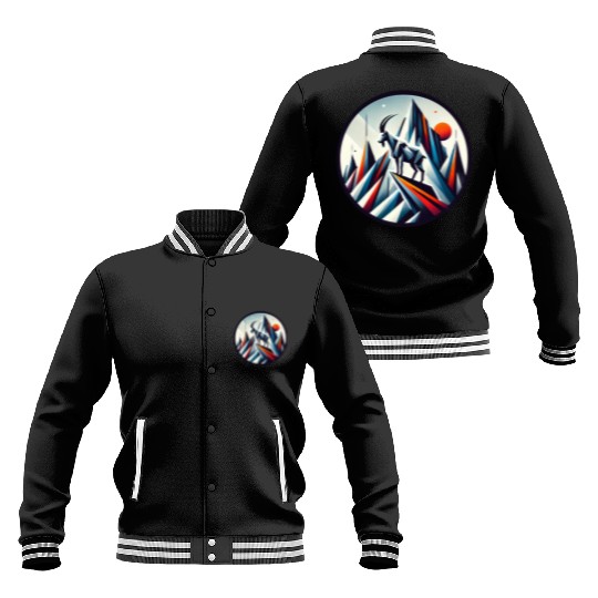 Abstract mountain goat Baseball Jackets