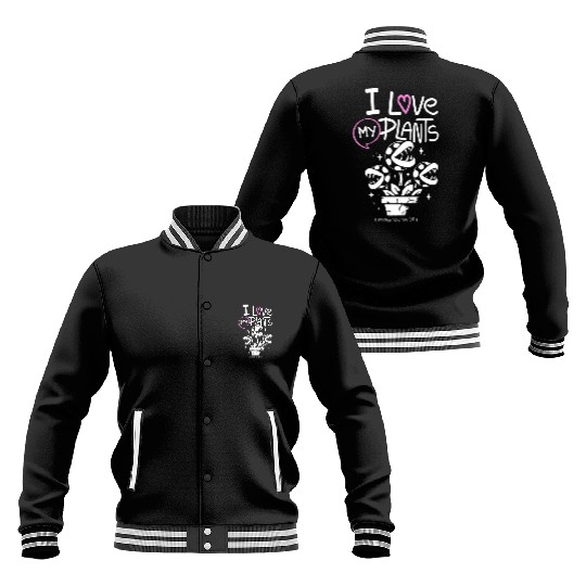 I Love My Plants – Cute Venus Flytrap Plant Lover Baseball Jackets