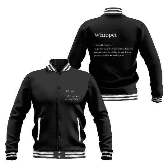 Whippet Definition Art Print Baseball Jackets