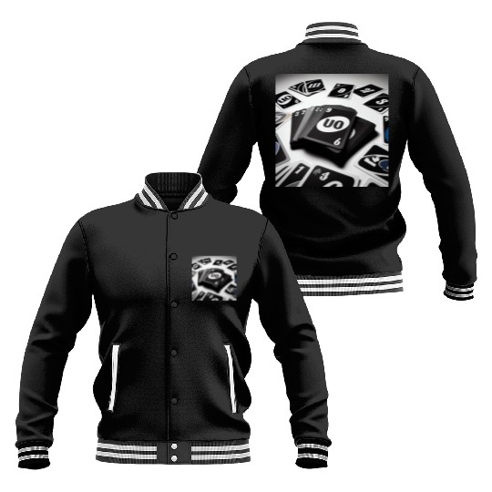 Black Uno Cards Baseball Jackets