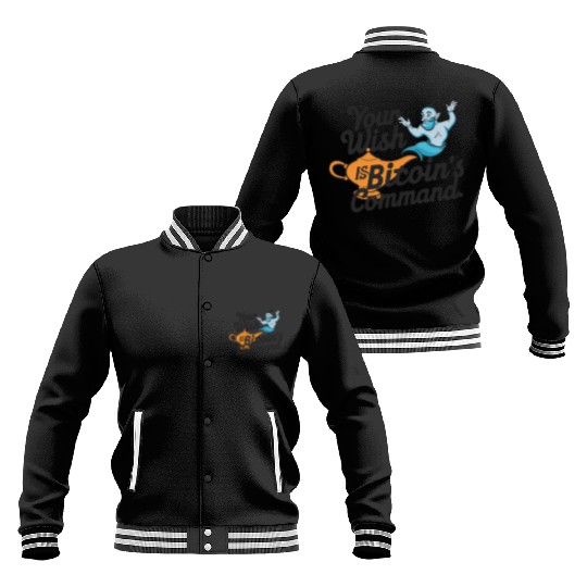 Bitcoin Genie - Your Wish is Bitcoin's Command Baseball Jackets