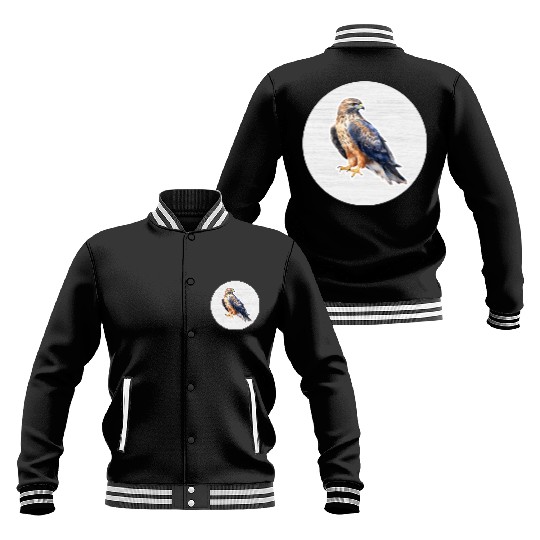 Hawk Watercolor Drawing Baseball Jackets