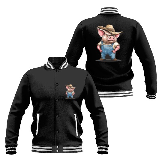 Hillbilly Pig Farmer – Redneck Village Life Baseball Jackets