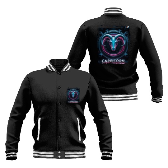 Zodiac sign Capricorn in cyberpunk era Future Baseball Jackets