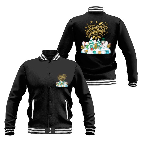 Seasons greetings with friends Baseball Jackets