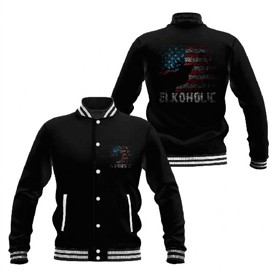 Elk Hunting Elkaholic Hunters Baseball Jackets