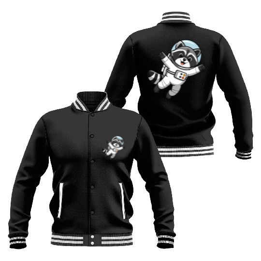 Astro Racoon for Kids Astronaut Baseball Jackets