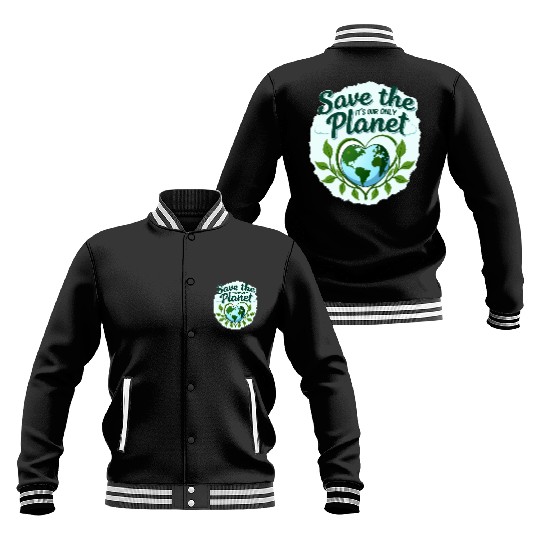 Eco-Friendly Earth Design Baseball Jackets