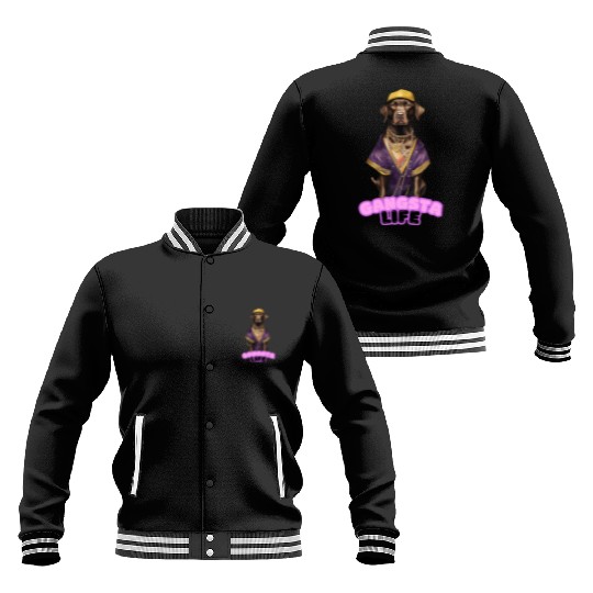 Gangsta Life Chocolate Labrador Baseball Jackets